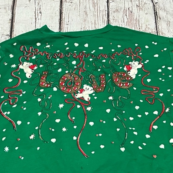 Vintage Christmas Bear Holiday Xmas Ugly Sweater Party 1980s Sweatshirt - Picture 6 of 8